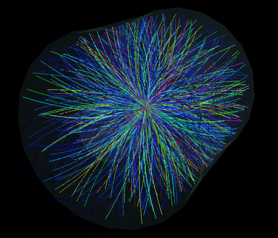 Jet Energy-loss Tomography with a Statistically and Computationally Advanced Program Envelope (JETSCAPE) visualization.
