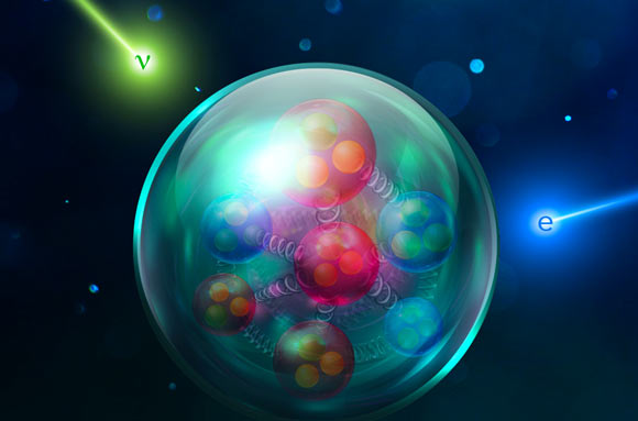 An artist's rendering of the contents of a neutrino.
