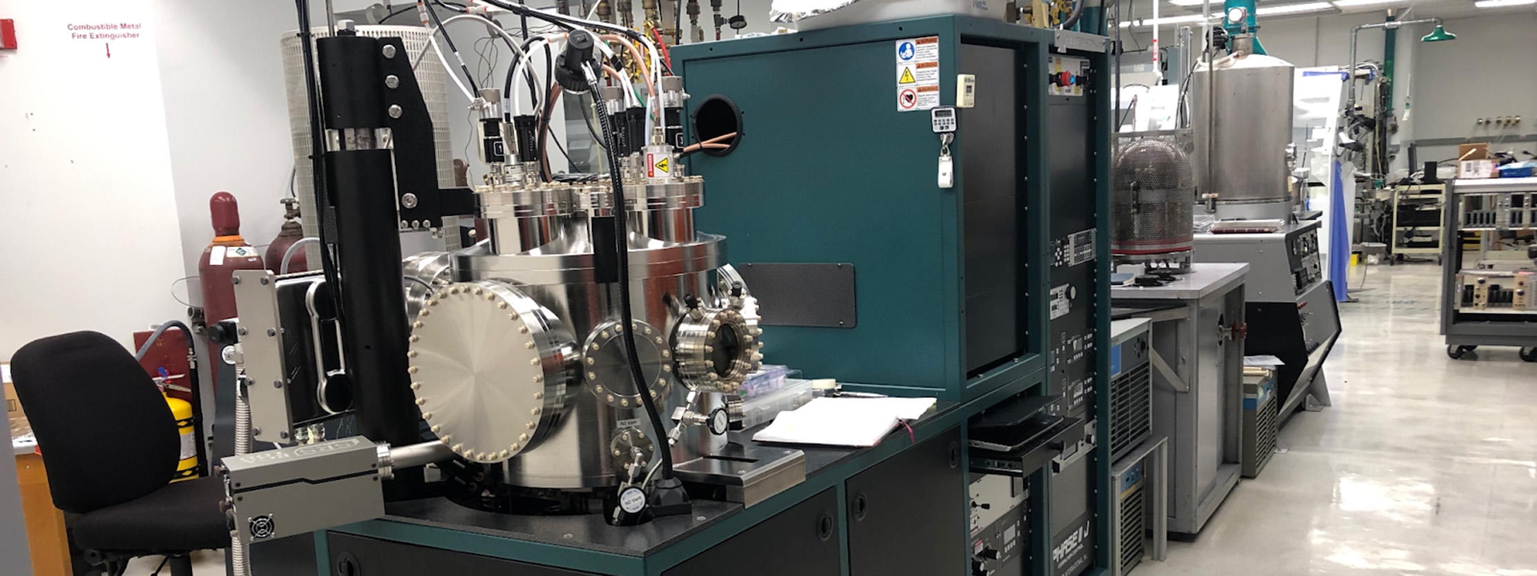 Sputterer and evaporators.