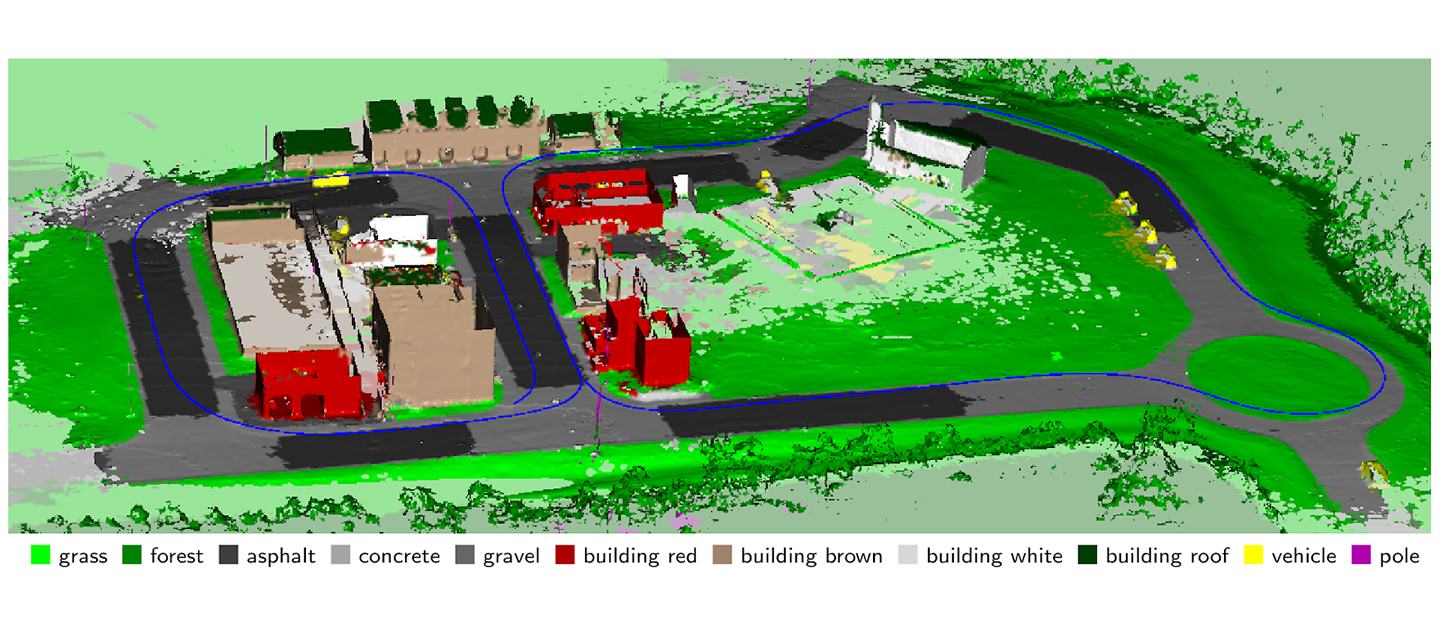 Camera and lidar data identify objects of interest.