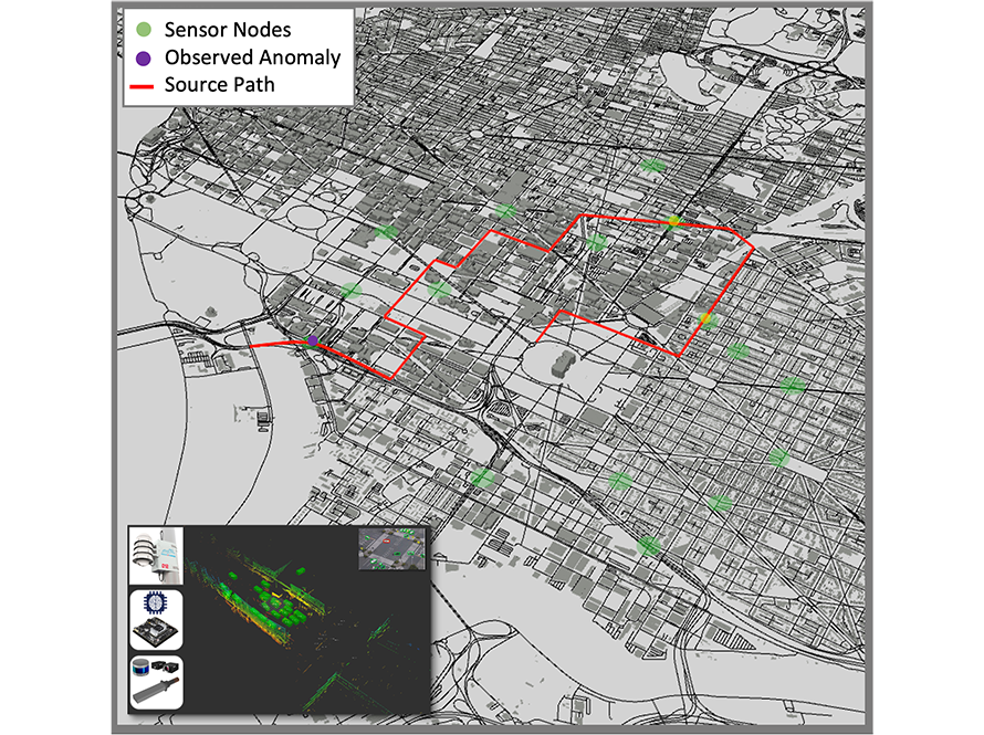 Map of a sensor network.