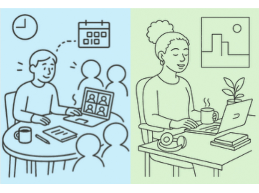 image depicting people working in different scenarios