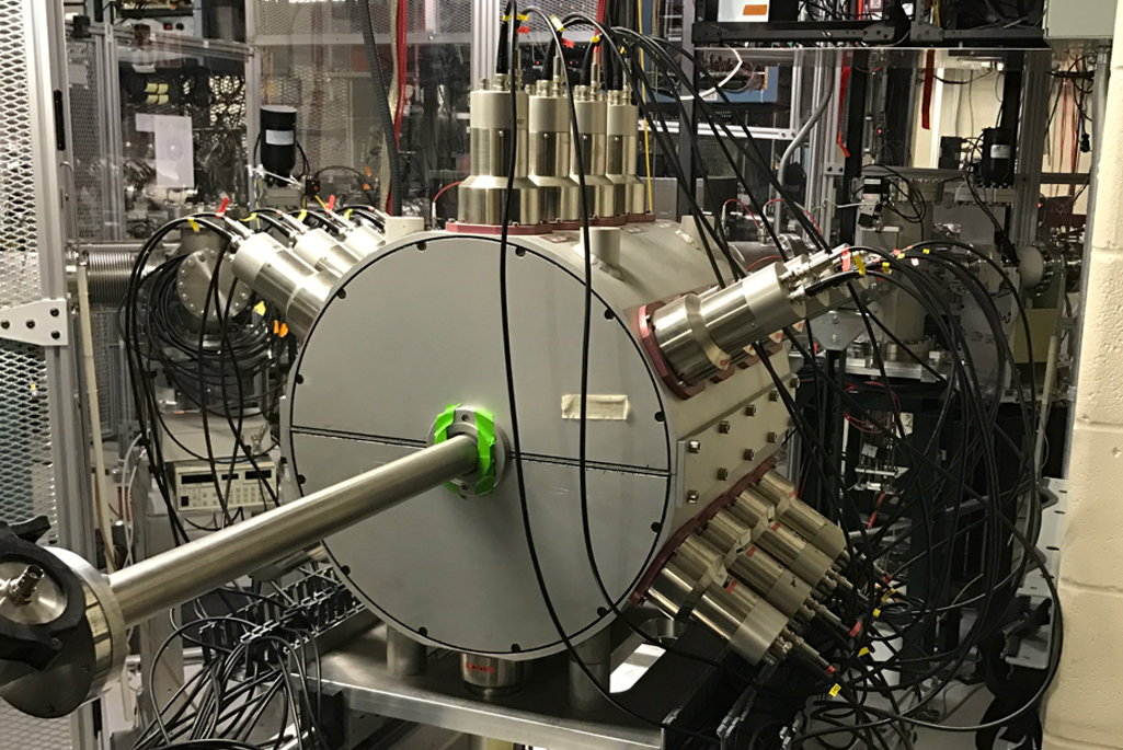 The SuN++ total absorption spectrometer at the Facility for Rare Isotope Beams (FRIB), used to determine the magnetic nature of the low-energy enhancement in atomic nuclei.